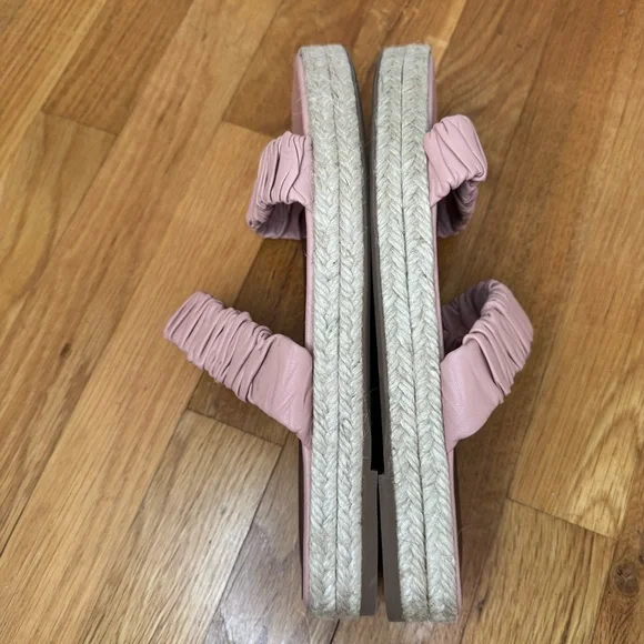 STAUD Maya Ruched Slide Espadrille Sandal in Pink Blush. EUC. 40 (9, 9.5, 10) - Picture 8 of 14